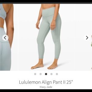 Lululemon align HR 25” size 6